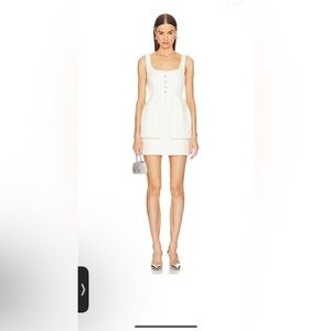 Self-Portrait White Mini Dress